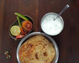 A picture of step 2 of Hing zeera, masala mix parantha.