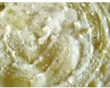 A picture of step 5 of Samak chawal Makhana dosa with vrat aaloo ki sabji and chutney.