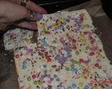 A picture of step 5 of Saltine chocolate crackers.