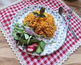 عکس مرحله 1 از دستور پلو گوجه یا(دمی گوجه 🍅)