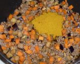 A picture of step 6 of Dry Curry with Eggplant and Tomato.