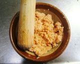A picture of step 1 of Santa Claus Bento for Christmas.