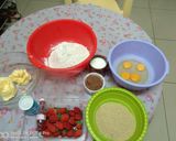 A picture of step 1 of Black forest cake#jikonichallenge#4weekschallenge.