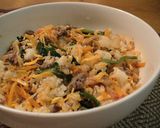 A picture of step 4 of Bibimbap.