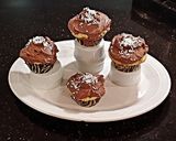 A picture of step 8 of Chocolate Chip Cupcakes With Chocolate Ganache Frosting.