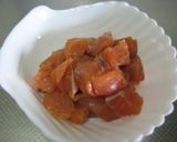 A picture of step 2 of Salmon and Burdock Root Stewed in Sesame Seed and Miso sauce.