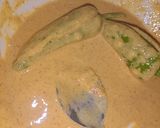 A picture of step 2 of Hari mirch k pakory.