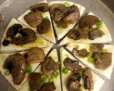 A picture of step 4 of Herbed Mushroom Mini Pizza Appetizers.