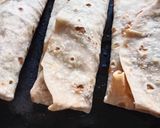 A picture of step 6 of Veggie Chapati wraps.