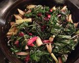 A picture of step 5 of Sautéed Chard with Walnuts & Dried Fruit.