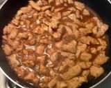 A picture of step 3 of Brad's chicken pepperoni cheesesteak.