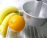 A picture of step 1 of So Refreshing! Fragrant Banana and Orange Chiffon Cake.