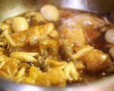 A picture of step 11 of Tender Stewed Chicken and Shimeji Mushrooms in a Sweet and Sour Sauce.