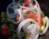 A picture of step 1 of sunshine's saucy chicken with veggies.