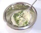 A picture of step 2 of For Doll Festival: Easy Tri-Color Steamed Bread Cake made with Pancake Mix.
