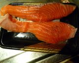 A picture of step 1 of Easy Pan-Fried Salmon in Olive Oil.