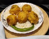 A picture of step 3 of Aloo chop.