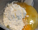 A picture of step 2 of Greek Yogurt Cake in a 4.7-Liter Cosori Air Fryer.