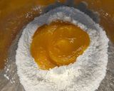 A picture of step 2 of Egg Yolk Mochi Dumplings in Ginger Syrup.