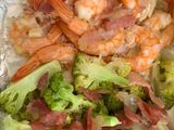Foil Baked Garlic Butter Shrimp and Broccoli (so easy)