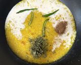 A picture of step 2 of Moong Dal Tadka (Split Green Gram Lentil Curry).