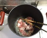 A picture of step 1 of Creamy Milk Soup with Chinese Cabbage and Pork.