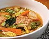A picture of step 8 of Spicy Soy Based Soup with Cellophane Noodles and Ginger.