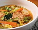 A picture of step 8 of Spicy Soy Based Soup with Cellophane Noodles and Ginger.