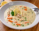 Tárkonyos csirkeragu leves recept fázis 9 fotója