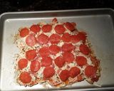 A picture of step 7 of Doughless Pizza (low carb).