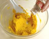A picture of step 5 of Crunchy Kabocha Squash Pie for Halloween.
