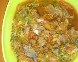 A picture of step 4 of Fried potatoes, kuku and beef stew #weeklyjikonichallenge.