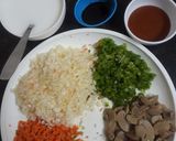 A picture of step 1 of Manchow Soup.