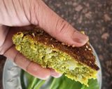 A picture of step 5 of Instant semolina spinach Handvo.