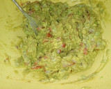 A picture of step 26 of Pilau with guacamole.