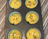 A picture of step 6 of Eggless Mango Pistachios Muffins.