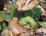 A picture of step 2 of St David's Day fajitas.