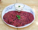 A picture of step 4 of Beetroot Thepla.