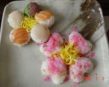 A picture of step 3 of For Girls' Day Festival--Traditional Ball-Shaped Flower Sushi.