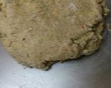 A picture of step 2 of Singhara atta tikki.