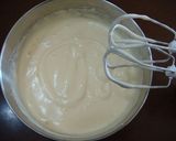 A picture of step 2 of Rich Black Sesame Roll Cake.