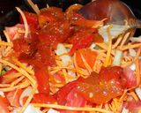 Foto del paso 5 de la receta: Entrañas con morrones quemados y ensalada