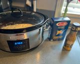 A picture of step 3 of Garlic Parmesan Slow Cooker Chicken (Buffalo Wild Wings Sauce).