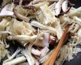 A picture of step 2 of Tofu with Enoki Mushrooms and Chinese Cabbage Ankake Sauce.