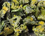 A picture of step 7 of Stir Fry Alu vadi(Arbi leaves,Patra).