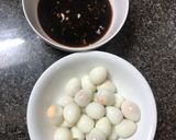 Hình bước làm 1 của món Trứng cút xông khói