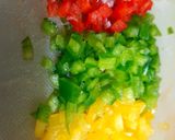A picture of step 1 of Mexican yogurt dip.