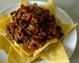 A picture of step 2 of Nachos with Chili Con Carne.