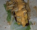 A picture of step 6 of The everything cheeseburger wrap.