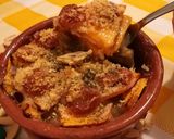 Foto del passaggio 3 della ricetta Parmigiana di zucca light con scamorza e funghi